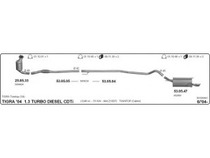 IMASAF 561000401 išmetimo sistema 
 Išmetimo sistema -> Išmetimo sistema, visa
