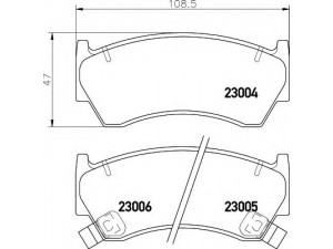 HELLA 8DB 355 016-661 stabdžių trinkelių rinkinys, diskinis stabdys 
 Techninės priežiūros dalys -> Papildomas remontas
410601N060, 410601N090, 410601N890