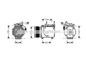 AVA QUALITY COOLING MTK038 kompresorius, oro kondicionierius 
 Oro kondicionavimas -> Kompresorius/dalys
AKC200A401H, MR189095