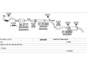 MTS C310281007128 išmetimo sistema 
 Išmetimo sistema -> Išmetimo sistema, visa