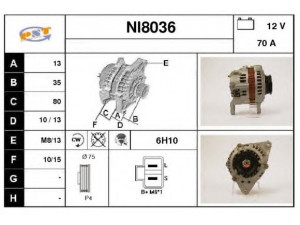 SNRA NI8036 kintamosios srovės generatorius
A2T02394, A2T45494, A2T47794, 2310051S00