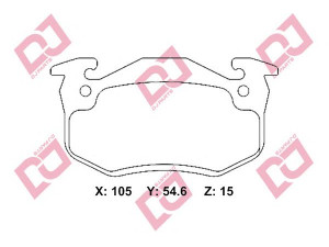 DJ PARTS BP2281 stabdžių trinkelių rinkinys, diskinis stabdys 
 Techninės priežiūros dalys -> Papildomas remontas
7701202517, 7701202710, 7701202891