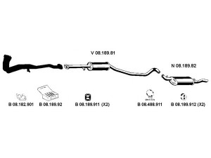 EBERSPÄCHER 082256 išmetimo sistema 
 Išmetimo sistema -> Išmetimo sistema, visa