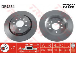 TRW DF4284 stabdžių diskas 
 Stabdžių sistema -> Diskinis stabdys -> Stabdžių diskas
46836490, 468364900, 569114, 93171778