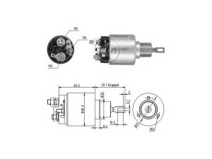 ERA 227759 solenoidinis jungiklis, starteris 
 Elektros įranga -> Starterio sistema -> Solenoidinis jungiklis
90 349 451, 93 240 222