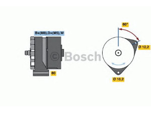 BOSCH 0 120 484 022 kintamosios srovės generatorius