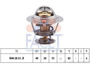 FACET 7.8319S termostatas, aušinimo skystis 
 Aušinimo sistema -> Termostatas/tarpiklis -> Thermostat
90916-03046-000, 90916-03069-000