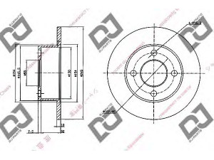 DJ PARTS BD1580 stabdžių diskas 
 Stabdžių sistema -> Diskinis stabdys -> Stabdžių diskas
443615601