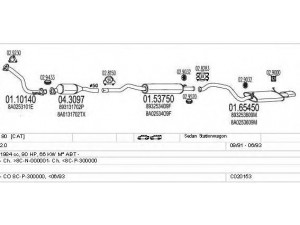 MTS C020153000517 išmetimo sistema 
 Išmetimo sistema -> Išmetimo sistema, visa
