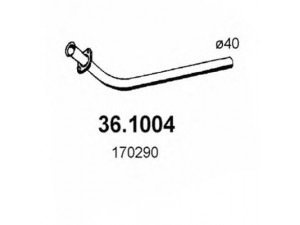 ASSO 36.1004 išleidimo kolektorius 
 Išmetimo sistema -> Išmetimo vamzdžiai
170264, 170290, 91502462, 9150246280