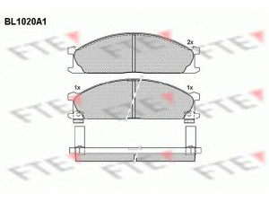 FTE BL1020A1 stabdžių trinkelių rinkinys, diskinis stabdys 
 Techninės priežiūros dalys -> Papildomas remontas
41060-05N90, 41060-05N93, 41060-09G90