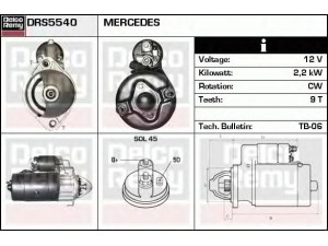 DELCO REMY DRS5540 starteris 
 Elektros įranga -> Starterio sistema -> Starteris