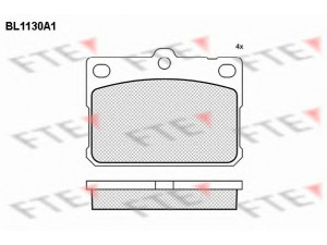FTE BL1130A1 stabdžių trinkelių rinkinys, diskinis stabdys 
 Techninės priežiūros dalys -> Papildomas remontas
04491-12141, 04491-87106, 0376-49-230A
