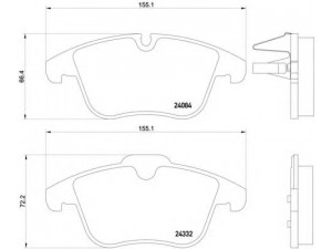 BREMBO P 61 106 stabdžių trinkelių rinkinys, diskinis stabdys 
 Techninės priežiūros dalys -> Papildomas remontas
1609253180, 425403, 425424, 4254A7