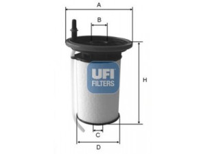 UFI 26.052.00 kuro filtras 
 Techninės priežiūros dalys -> Papildomas remontas
77366216, 77366607, 77366330, 77366642