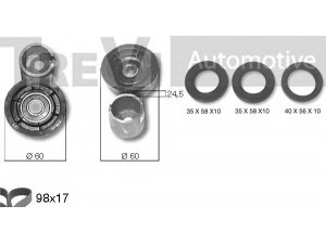 TREVI AUTOMOTIVE KD1187S paskirstymo diržo komplektas 
 Techninės priežiūros dalys -> Papildomas remontas