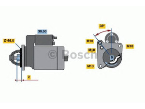 BOSCH 0 001 208 517 starteris 
 Elektros įranga -> Starterio sistema -> Starteris