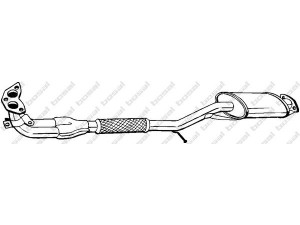 BOSAL 279-023 priekinis duslintuvas 
 Išmetimo sistema -> Duslintuvas
28600-24210, 28650-24200