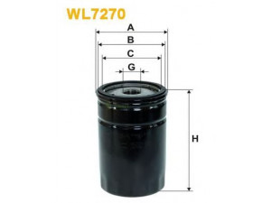 WIX FILTERS WL7270 alyvos filtras 
 Techninės priežiūros dalys -> Techninės priežiūros intervalai
GFE378, LPW100160, LPW100161