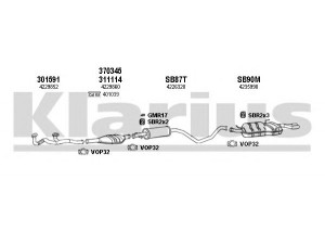 KLARIUS 750094U išmetimo sistema 
 Išmetimo sistema -> Išmetimo sistema, visa