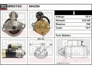 DELCO REMY DRS3153 starteris 
 Elektros įranga -> Starterio sistema -> Starteris
PN12-18-400, PN12-18-400A, PN12-18-400EX