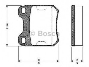 BOSCH 0 986 TB2 126 stabdžių trinkelių rinkinys, diskinis stabdys 
 Techninės priežiūros dalys -> Papildomas remontas
1605006, 1605026, 1605031, 1605047