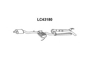 VENEPORTE LC43180 galinis duslintuvas 
 Išmetimo sistema -> Duslintuvas
46445396