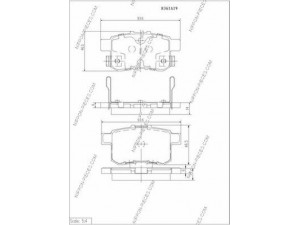 NPS H361A19 stabdžių trinkelių rinkinys, diskinis stabdys 
 Techninės priežiūros dalys -> Papildomas remontas
43022-TL1-G01, 43022TL1G02