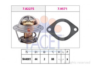 FACET 7.8390 termostatas, aušinimo skystis 
 Aušinimo sistema -> Termostatas/tarpiklis -> Thermostat
16341-87786-000, 16341-87793-000