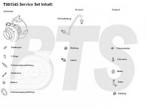 BTS Turbo T981545BL kompresorius, įkrovimo sistema 
 Išmetimo sistema -> Turbokompresorius