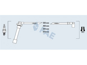 FAE 85821 uždegimo laido komplektas 
 Kibirkšties / kaitinamasis uždegimas -> Uždegimo laidai/jungtys
32700-P0A-A00, 32700-P0H-A00, 32700-P1G-E01