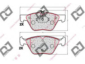 DJ PARTS BP1871 stabdžių trinkelių rinkinys, diskinis stabdys 
 Techninės priežiūros dalys -> Papildomas remontas
05114555AA, 05139218AA, 5114555AA