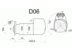 DELCO REMY 19024065 starteris 
 Elektros įranga -> Starterio sistema -> Starteris
61 148 55, 81DB-11000-BB, 82DB-10300-BB