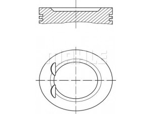 MAHLE ORIGINAL 009 28 01 stūmoklis 
 Variklis -> Cilindrai/stūmokliai