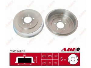 ABE C60514ABE stabdžių būgnas 
 Stabdžių sistema -> Būgninis stabdys -> Stabdžių būgnas
58329-4A000, 58429-4A000
