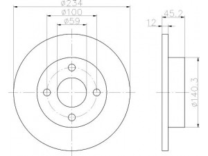 MINTEX MDC740 stabdžių diskas 
 Stabdžių sistema -> Diskinis stabdys -> Stabdžių diskas
402065F001, 402065F003