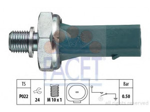 FACET 7.0139 alyvos slėgio jungiklis 
 Variklis -> Variklio elektra
036 919 081 A, 036 919 081 D, 06A 919 081 C