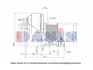 AKS DASIS 851208N magnetinė sankaba, oro kondicionieriaus kompresorius