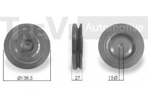 TREVI AUTOMOTIVE PC1069 skriemulys, alkūninis velenas 
 Diržinė pavara -> Dirželio skriemulys
7700853469