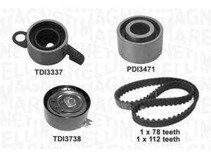 MAGNETI MARELLI 341305960000 paskirstymo diržo komplektas 
 Techninės priežiūros dalys -> Papildomas remontas