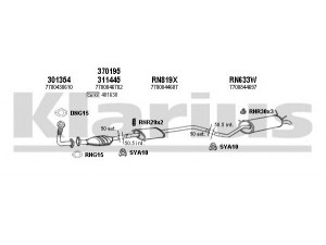 KLARIUS 720999U išmetimo sistema