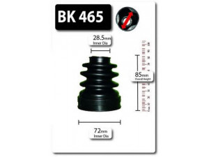 SHAFTEC BK465 gofruotoji membrana, kardaninis velenas 
 Ratų pavara -> Gofruotoji membrana