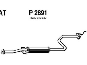 FENNO P2891 vidurinis duslintuvas 
 Išmetimo sistema -> Duslintuvas
18220-ST3E60, 18220-ST3G60