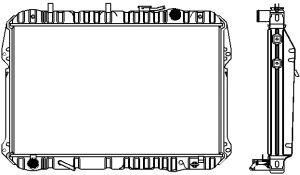 SAKURA  Automotive 1461-0285 radiatorius, variklio aušinimas
