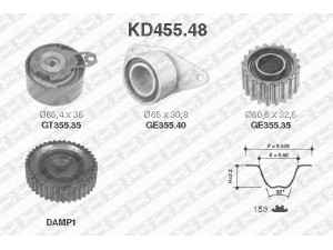 SNR KD455.48 paskirstymo diržo komplektas 
 Techninės priežiūros dalys -> Papildomas remontas
4401416, 4402632, 4402639, 7700116054