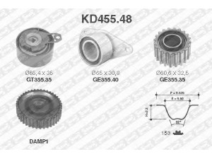 SNR KD455.48 paskirstymo diržo komplektas 
 Techninės priežiūros dalys -> Papildomas remontas
4401416, 4402632, 4402639, 7700116054