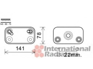 VAN WEZEL 06003406 alyvos aušintuvas, variklio alyva 
 Aušinimo sistema -> Radiatorius/alyvos aušintuvas -> Alyvos aušintuvas
1720 7500 754, 17207500754