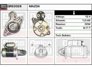 DELCO REMY DRS3028 starteris 
 Elektros įranga -> Starterio sistema -> Starteris
1757-18-400, 1757-18-400A, 1757-18-400B