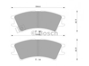BOSCH 0 986 AB3 045 stabdžių trinkelių rinkinys, diskinis stabdys 
 Techninės priežiūros dalys -> Papildomas remontas
58101 02A00, 58111-020S0