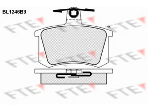 FTE BL1246B3 stabdžių trinkelių rinkinys, diskinis stabdys 
 Techninės priežiūros dalys -> Papildomas remontas
323 277 56NCL, 437 698 451, 443 615 415 N